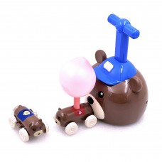 Children Kids Air Powered Balloon Car, Balloon Launcher and Powered Car Toy Set - Bear